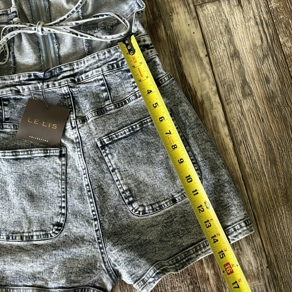 🌟LE LIS COLLECTION 🌟BEAUTIFUL 🌟JEAN OVERALL, SIZE SMALL - Picture 11 of 11